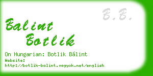 balint botlik business card